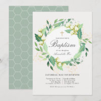 Utandningsvit och Grönt Baptism av bomull Garden