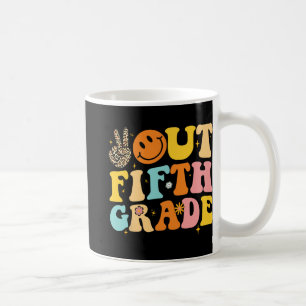 Utanför 5:e Klass Retro Groovy Lycklig förra skold Kaffemugg