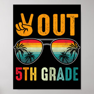 Utanför 5:e Klass Retro-Studenten förra skoldagen Poster
