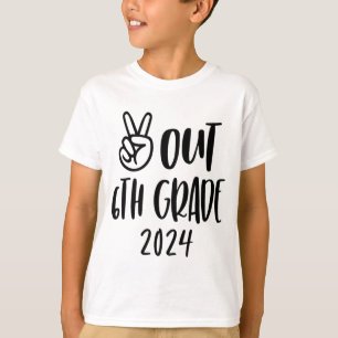 Utanför 6e Klass Tie Dye Studenten förra skoldagen T Shirt