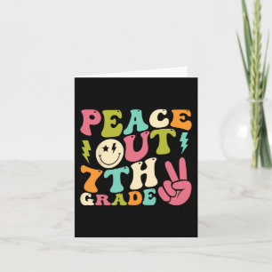Utanför 7:e Klass Groovy Studenten förra skoldagen Kort