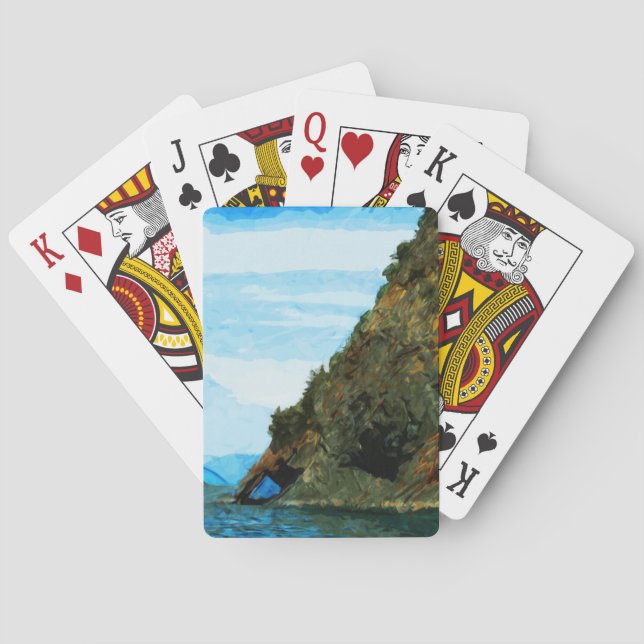 Utanför Abstrakten vid havet vid Alaska Casinokort (Baksidan)