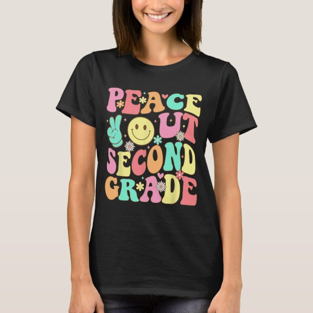 Utanför andra Klass, andra Klass, sista Scho-dagen T Shirt (Framsida)