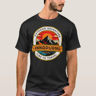 Utanför Äventyr Annapurnas bergsutformning T Shirt