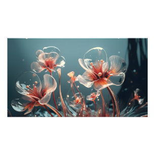 Utanför blomman: 3D-Blommigt Abstraction - Photo E Fototryck