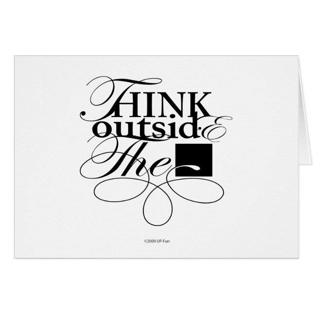 Utanför boxassvartlogotypen hälsningskort (Framsidan Horizontal)