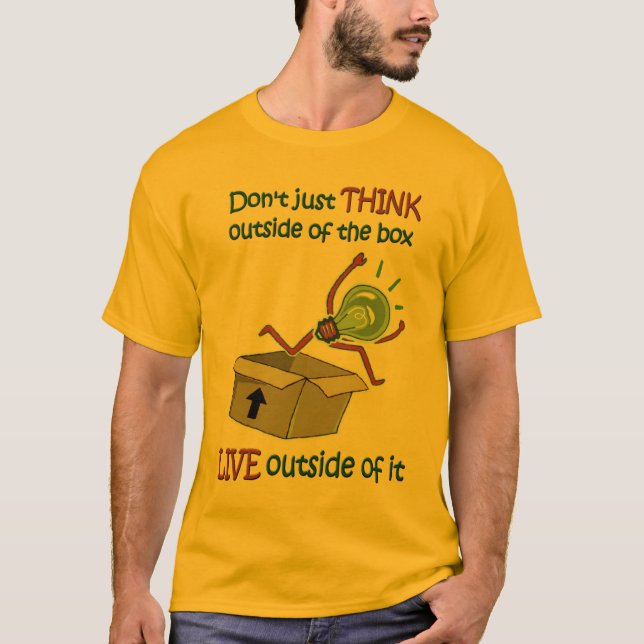 Utanför boxasT-tröja - tända T-shirt (Framsida)