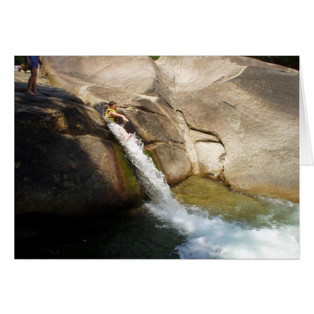 Utanför Chute vid Franconia Falls Hälsningskort (Framsidan Horizontal)