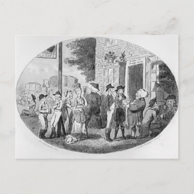 Utanför den gamla hattstumpen vykort (Framsida)