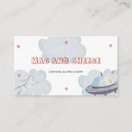 Utanför detta livsmedelsmärke Rymden Party Placeringskort