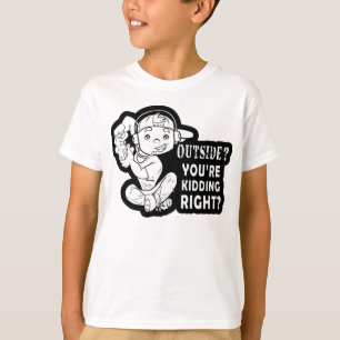 Utanför? Du lurar höger rolig dobbeldesign T Shirt