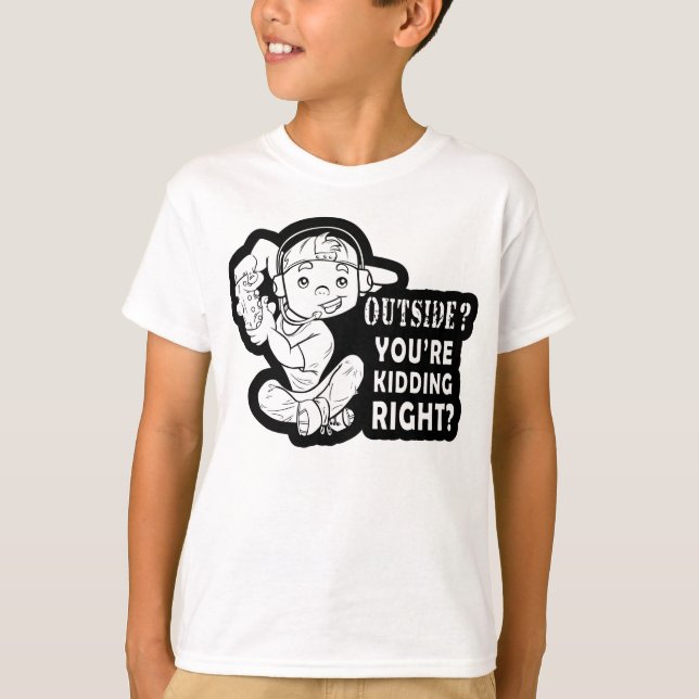 Utanför? Du lurar höger rolig dobbeldesign T Shirt (Framsida)