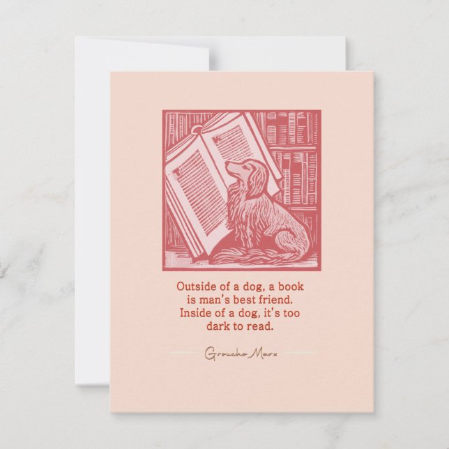 Utanför en Hund Anteckningskort (Framsida)