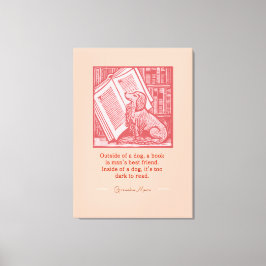 Utanför en Hund - Groucho Marx-citat Canvastryck