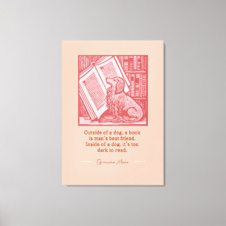 Utanför en Hund - Groucho Marx-citat Canvastryck