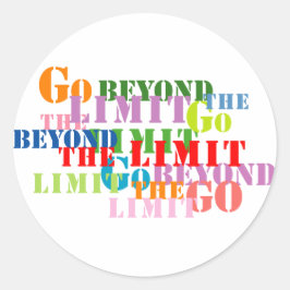 Utanför gränsen runt klistermärke