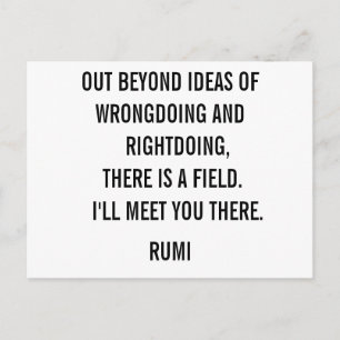 Utanför idéer.. Rumi Postcard Vykort
