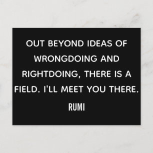 Utanför idéer.. Rumi Postcard Vykort