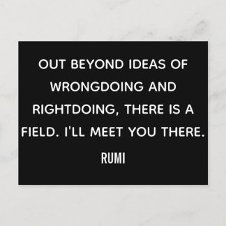Utanför idéer.. Rumi Postcard Vykort