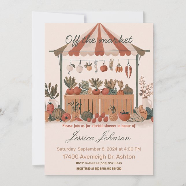 Utanför jordbrukaren möhippa inbjudan (Framsida)