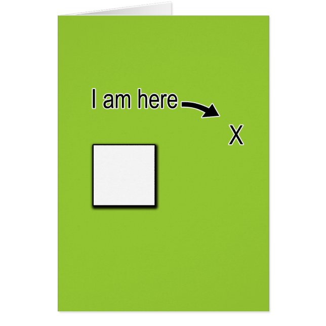 Utanför lådan hälsningskort (Framsidan)