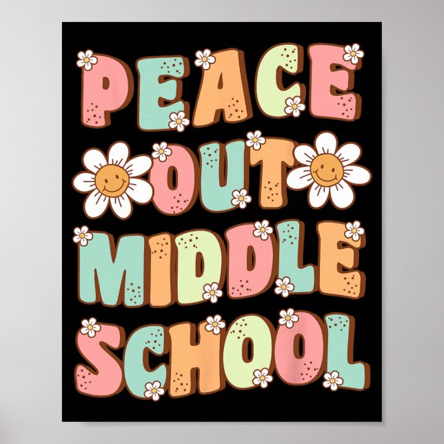 Utanför Mitten School Studenten Groovy förra dagen Poster (Framsidan)