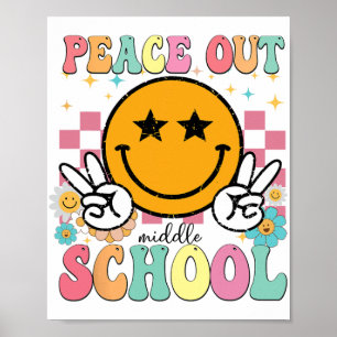 Utanför Mitten skolgården Groovy Studenten förra d Poster