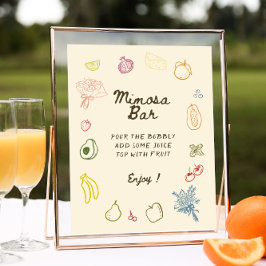 Utanför Möhippan Hand plockade Mimosa Pub Poster