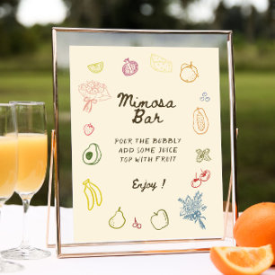 Utanför Möhippan Hand plockade Mimosa Pub Poster
