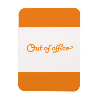 UTANFÖR OFFICE VACATION-ARBETET ÖVERLASTUTTRYCK U MAGNET