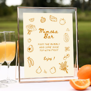 Utanför Orangen Hand plockade Mimosa Pub Poster