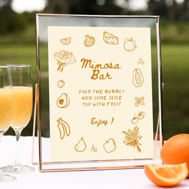 Utanför Orangen Hand plockade Mimosa Pub Poster (Skapare uppladdad)