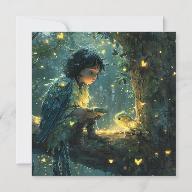 Utanför Ord: Express with Whimsical Illustrations Julkort (Framsida)