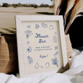 Utanför Pub av Blåblomman Hand plockade Poster