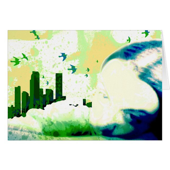 utanför räckvidden. OBS kort (Framsidan Horizontal)