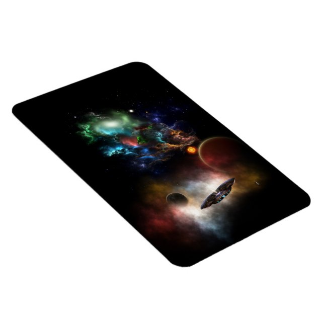Utanför rymd- och tidsrymd och Fractal Art II-rymd Magnet (Högersidan)