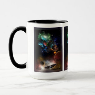 Utanför rymd- och tidsrymd och Fractal Art II-rymd Mugg