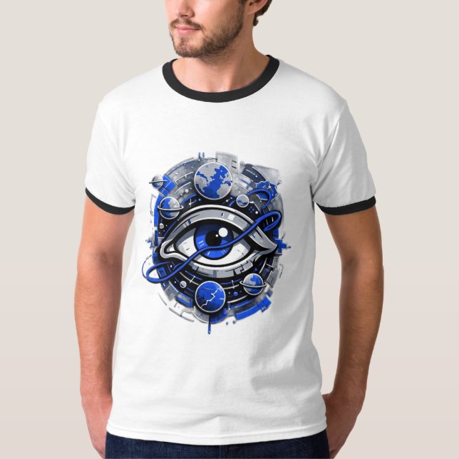 UTANFÖR RYMDEN — Blue Eye Galaxy T-Shirt (Framsida)