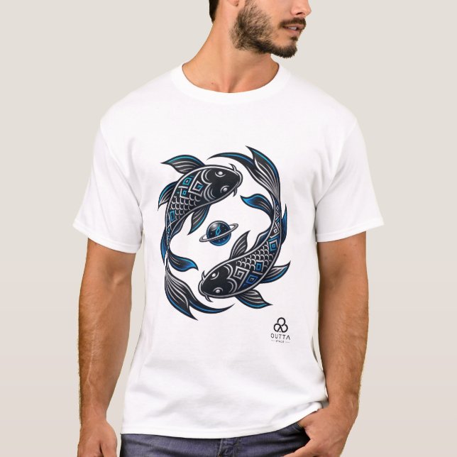 UTANFÖR RYMDEN — Fish Orbit T Shirt (Framsida)