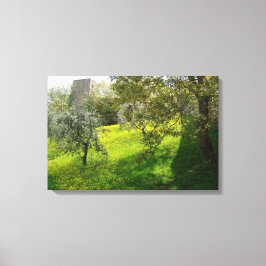 Utanför San Gimignano-murar Canvastryck