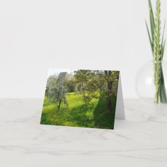 Utanför San Gimignano-väggarna Meddelande (Framsida)