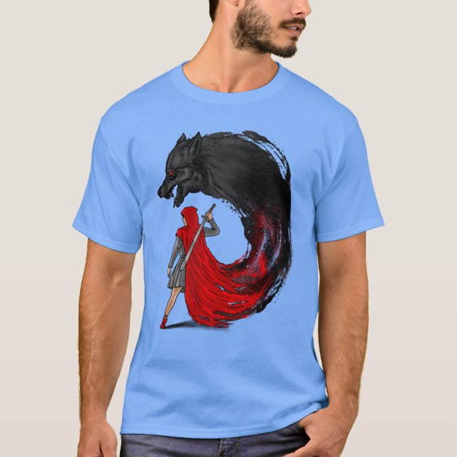 Utanför Skogen: Omstöpning av Lilla Red Riding T Shirt (Framsida)