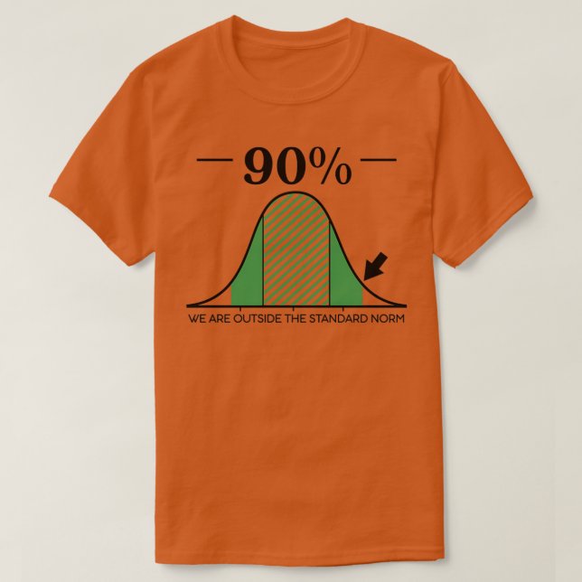 Utanför standardavvikelse t shirt (Design framsida)