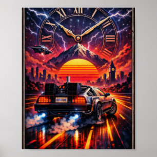 Utanför tiden – Retro Futuristisk Sci-Fi Väggkonst