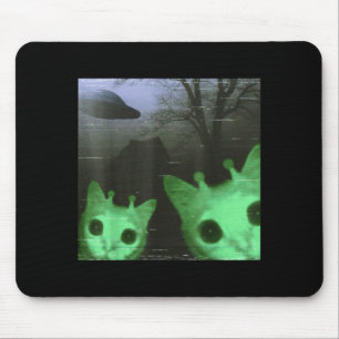 Utanjordiska Katter Ufo Roligt Kusligt Katt Meme F Musmatta