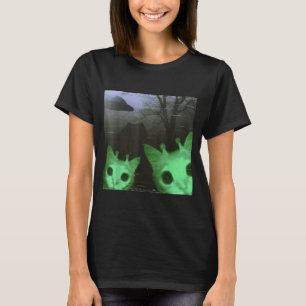 Utanjordiska Katter Ufo Roligt Kusligt Katt Meme F T Shirt