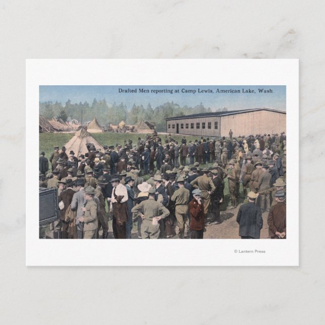 Utarbetad rapportering av Manar till Camp Lewis Vykort (Framsida)