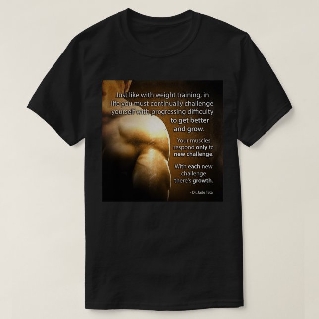 Utarbetande av Ord - Utmaningar och tillväxt T-shirt (Design framsida)