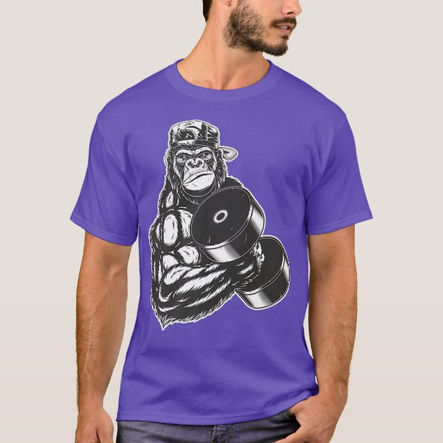 Utarbetande viktande Gorilla Gift Premium T Shirt (Framsida)