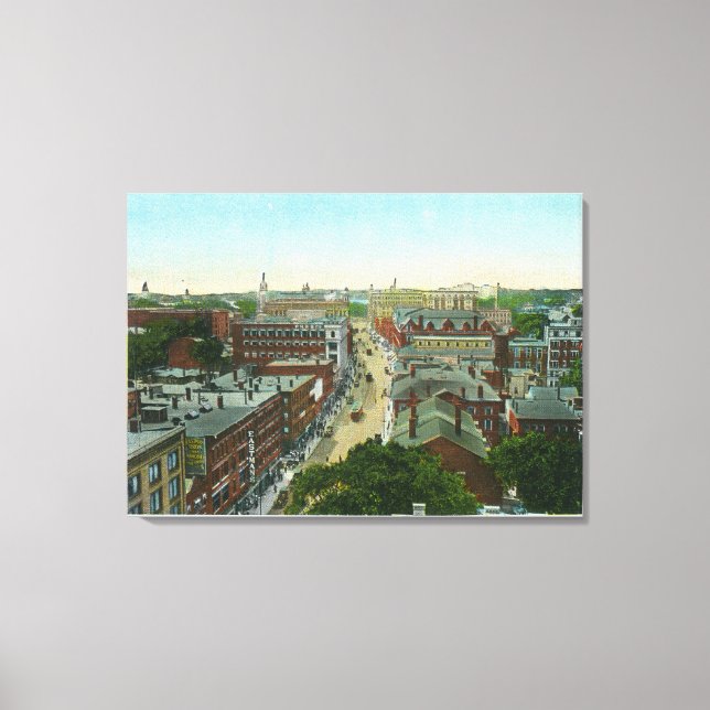 Utåtriktad syn på Longmeders hus Canvastryck (Framsida)